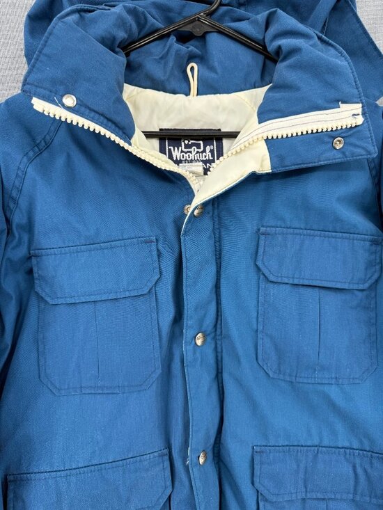 Woolrich Other - Vtg 80s Woolrich Overcoat Parka 4 Pocket Full Zip Mens XL Hooded 33354